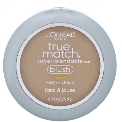 L'Oreal, Румяна True Match Super-Blendable Blush, оттенок W1-2 «Чистый мед», 6 г