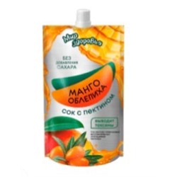 Мангово-Облепиховый сок восстановленный обогащенный пектином / Без сахара / 300 мл / Мир Здоровья