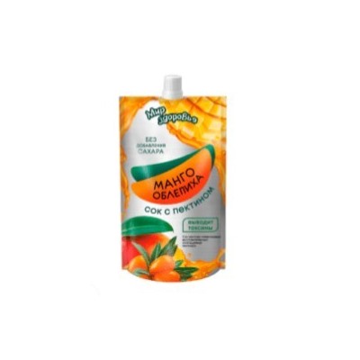 Мангово-Облепиховый сок восстановленный обогащенный пектином / Без сахара / 300 мл / Мир Здоровья