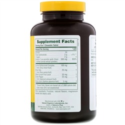 Nature's Plus, Ацерола-C в жевательной форме, витамин C с биофлавоноидами, 500 мг, 90 таблеток