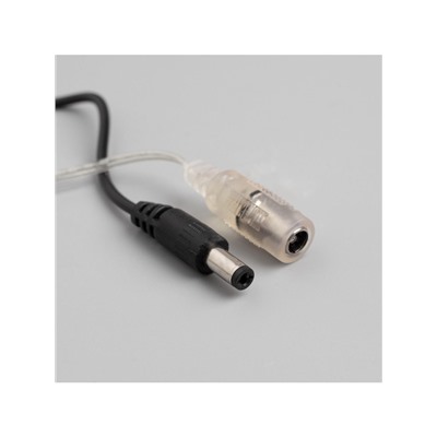 Гирлянда «Мишура» 5 м роса, IP20, серебристая нить, 200 LED, свечение мульти, 12 В