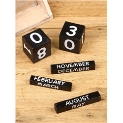 Календарь настольный «Мопед», 14×5.5×14.5 см, дерево, бирюзовый