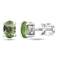 Серьги, празиолит кварц, Ю-25006р