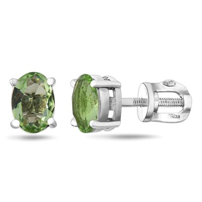 Серьги, празиолит кварц, Ю-25006р