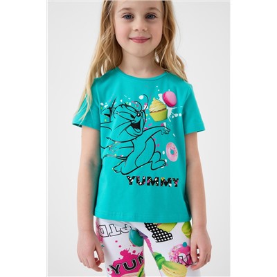 Фуфайка трикотажная для девочек (футболка) PLAYTODAY, 1240319