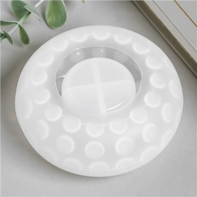 Молд силиконовый «Подсвечник эллипсоид с кругами» 8.8×8.8×8.8 см