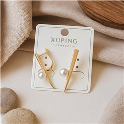Серьги коллекция "Xuping" покрытие позолота, вставка: искусственный жемчуг, арт.004.059