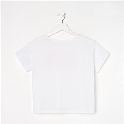 Футболка укороченная Marvel, белая