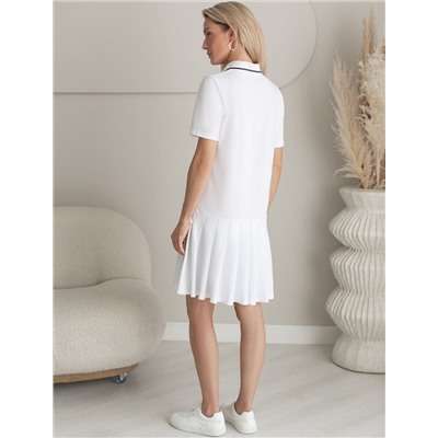 Платье-поло из фактурного трикотажа