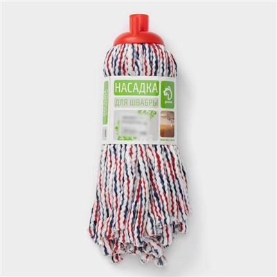 Насадка для швабры верёвочная Доляна, микрофибра, 30×7×6.5 см, цвет МИКС
