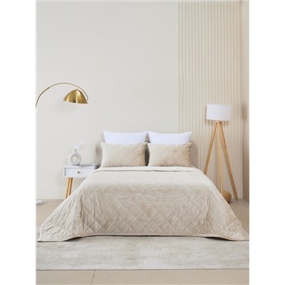 Набор покрывало и чехлы на подушку - Кристалл, цвет кремовый