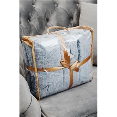 Плед велсофт 1P-179 ЗВЕЗДЫ (Серый)