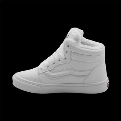 Кроссовки на меху 6686-3 белые п/п