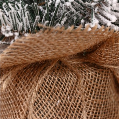 Новогодняя хвойная композиция на стол 20 см «Снегопад премиум», заснеженная