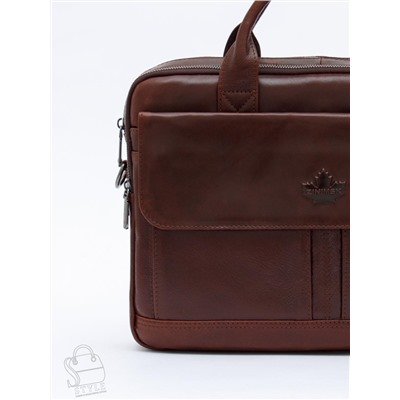 Портфель мужской кожаный 0883Z coffee Zinimsk