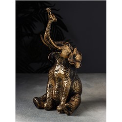 Фигурка полистоун «Слон с птичкой», 28×14×14 см