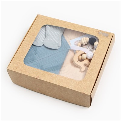 Подарочный набор Крошка Я «Lovely baby», пелёнка 100×130 см и аксессуары