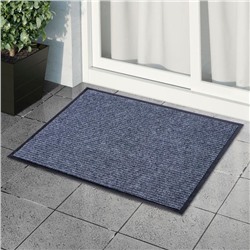 Коврик придверный влаговпитывающий, ребристый, «Стандарт», 60×90 см, серый