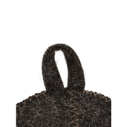 Шапка для бани и сауны с вышивкой «Вожак стаи», полиэфир 70%, шерсть 30%, серая, «Добропаровъ»