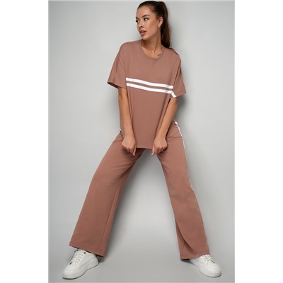 Женский костюм оверсайз из футера двухнитки Happyfox