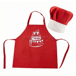 Набор "Кондитер" (100% хлопок) красный