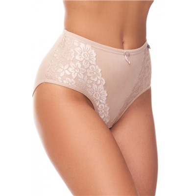 Трусы утягивающие с кружевом HoneyFormat 8005 (Бежевый)