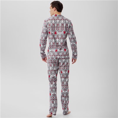 Пижама мужская (рубашка, брюки) KAFTAN «Скандинавия», размер 52