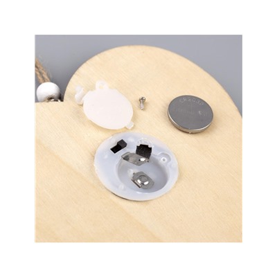 Ёлочная игрушка «Сердце в снежинках», 13×13×1 см, 3 LED, от батареек, свечение тёплое белое