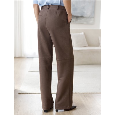 Прямы брюки из искусственной замши