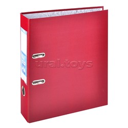 Регистратор PVC 80 мм. Classic А4 несъемный арочный механизм, красный