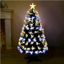 Ёлка светодиодная «Пучок перелив» 120 см, диаметр нижнего яруса 64 см, 125 ПВХ веток, 8 режимов, свечение белое/тёплое белое