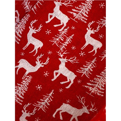 Корзина плетёная для хранения «Новогодняя», 37×28×18 см, ручка h=13 см, белая