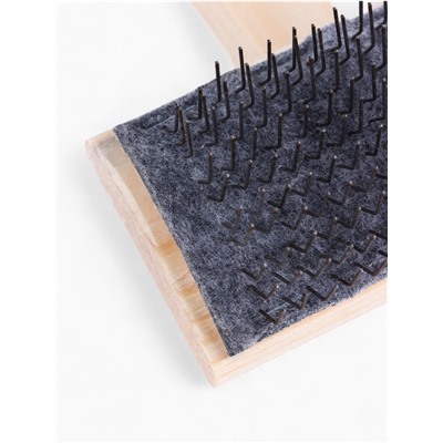 Щетка - пуходёрка ZOONIK «Кавказец», 100×55 мм, полукруглая, дерево