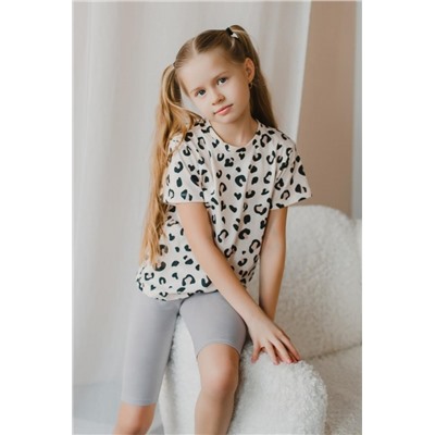 Футболка для девочки 5-42 бежевый (Бежевый)