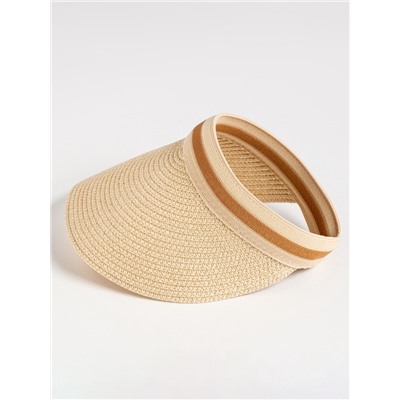 Козырёк женский плетёный MINAKU, бежевый, размер 56-58