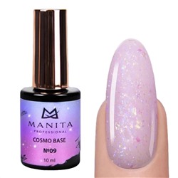 MANITA База для ногтей камуфлирующая с блестками №09 / Cosmo Base, 10 мл 23276
