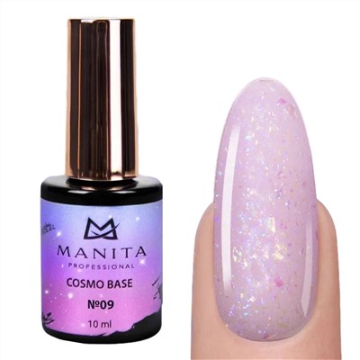 MANITA База для ногтей камуфлирующая с блестками №09 / Cosmo Base, 10 мл 23276