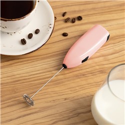 Капучинатор погружной Luazon LMR-07, от 2×АА (не в компл.), розовый