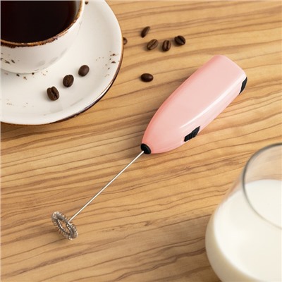 Капучинатор погружной Luazon LMR-07, от 2×АА (не в компл.), розовый