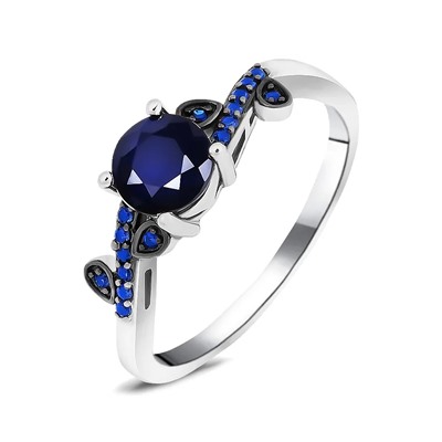 Кольцо, сапфир корунд , наносапфир, SL-RIC57