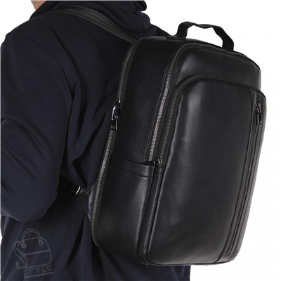 Рюкзак мужской кожаный 131419-159H black Heanbag