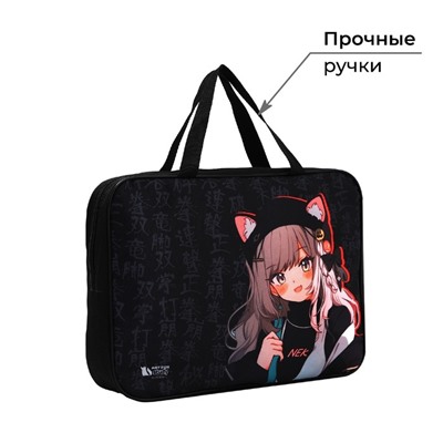 Папка для труда, А4, текстильная, 35×27×7 см «Аниме»