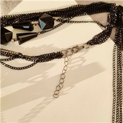 Колье длинное, цвет: черный, арт. 018.712