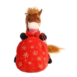 Мягкая игрушка - конфетница «Сюрприз от лошадки», 25 см