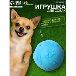 Игрушка «Мяч-лапка», TPR, 6 см, синий