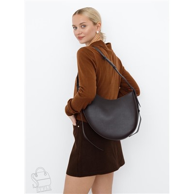 Сумка женская кожаная 1032M coffee Polina&Eiterou  в Новосибирске
