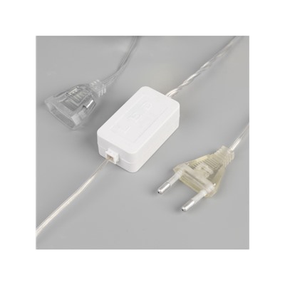 УЦЕНКА Гирлянда «Нить» 4.5 м с насадками «Цветочные шары», IP20, прозрачная нить, 15 LED, свечение красное, 220 В