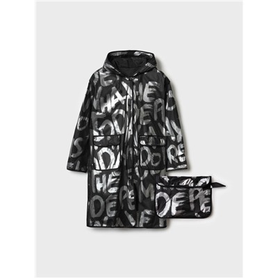 Плащ из полимерного материала для девочек (дождевик)