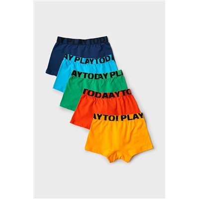 Трусы трикотажные для мальчиков - боксеры, 5 шт в комплекте PLAYTODAY, 1243494