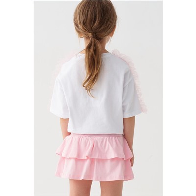 Юбка-шорты трикотажные для девочек PLAYTODAY, 1240026